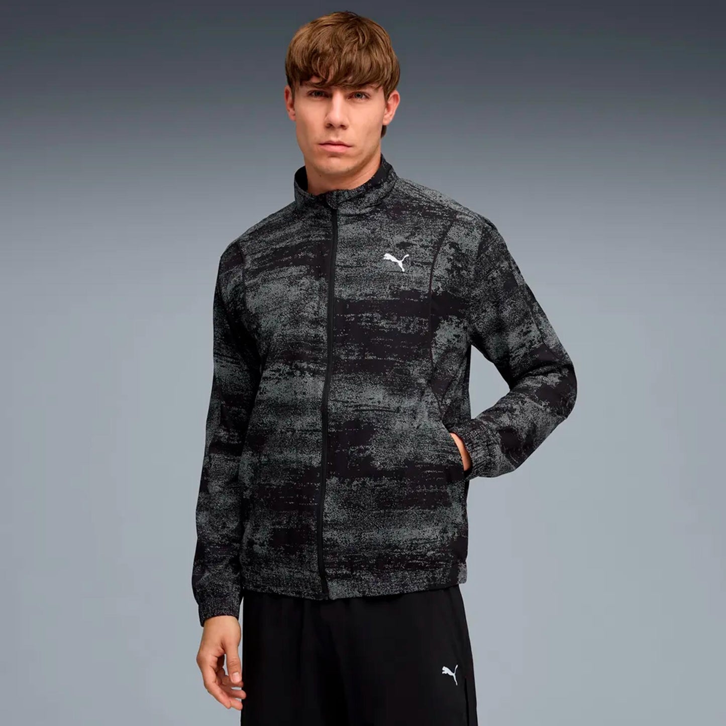 Puma Velocity AOP Woven  Løbejakke Herrer - sort