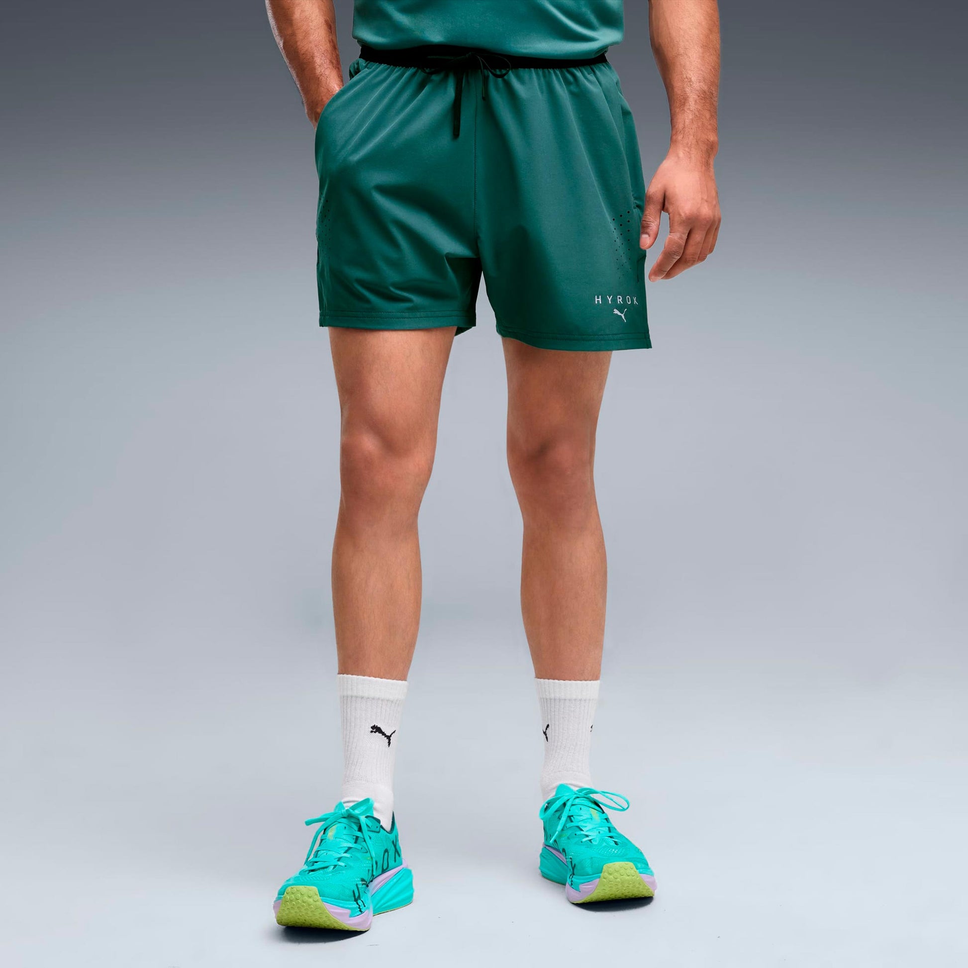 Puma HYROX PWRMODE 5in  Løbeshorts Herrer - grøn