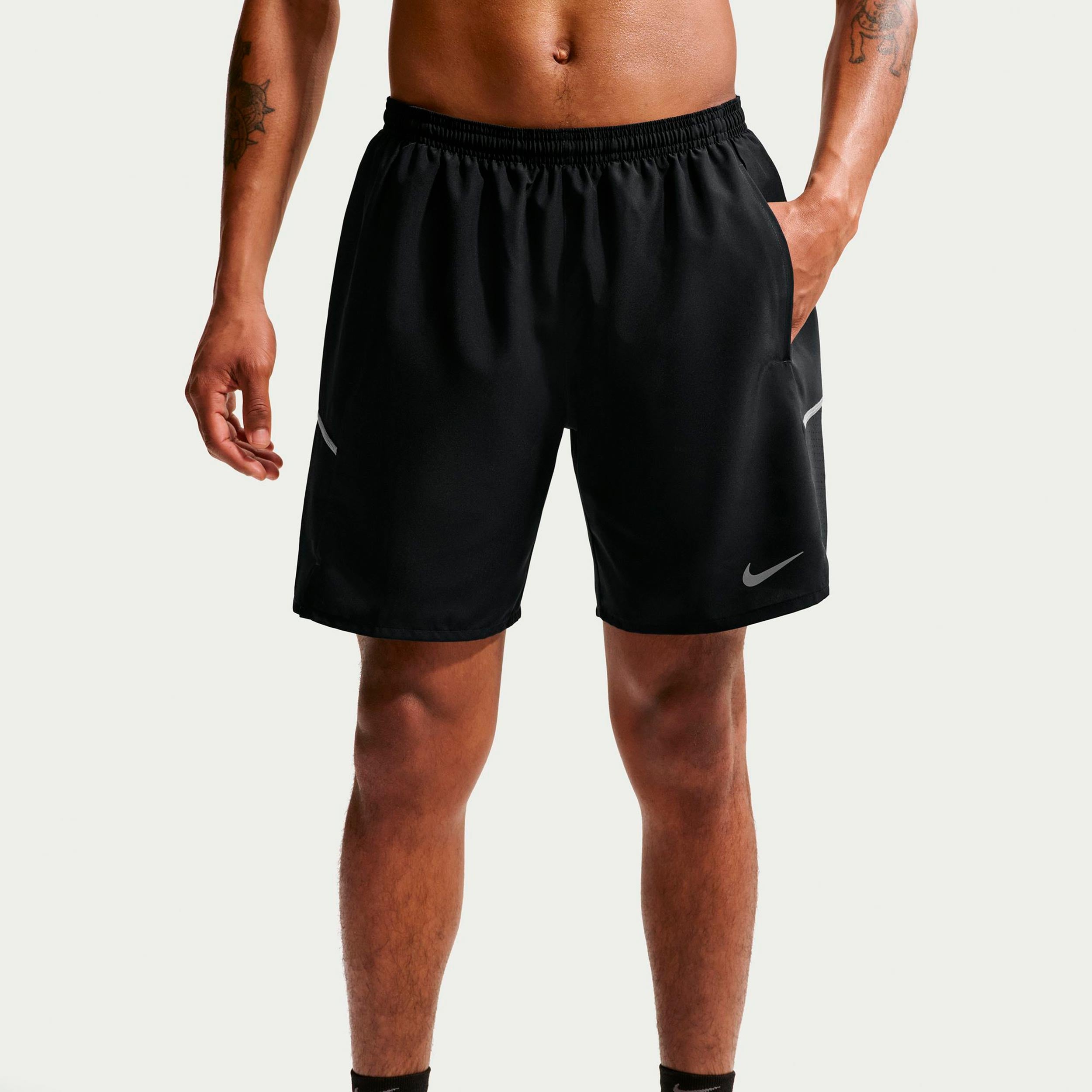 Nike Miler 7in  Løbeshorts Herrer - sort, sølv