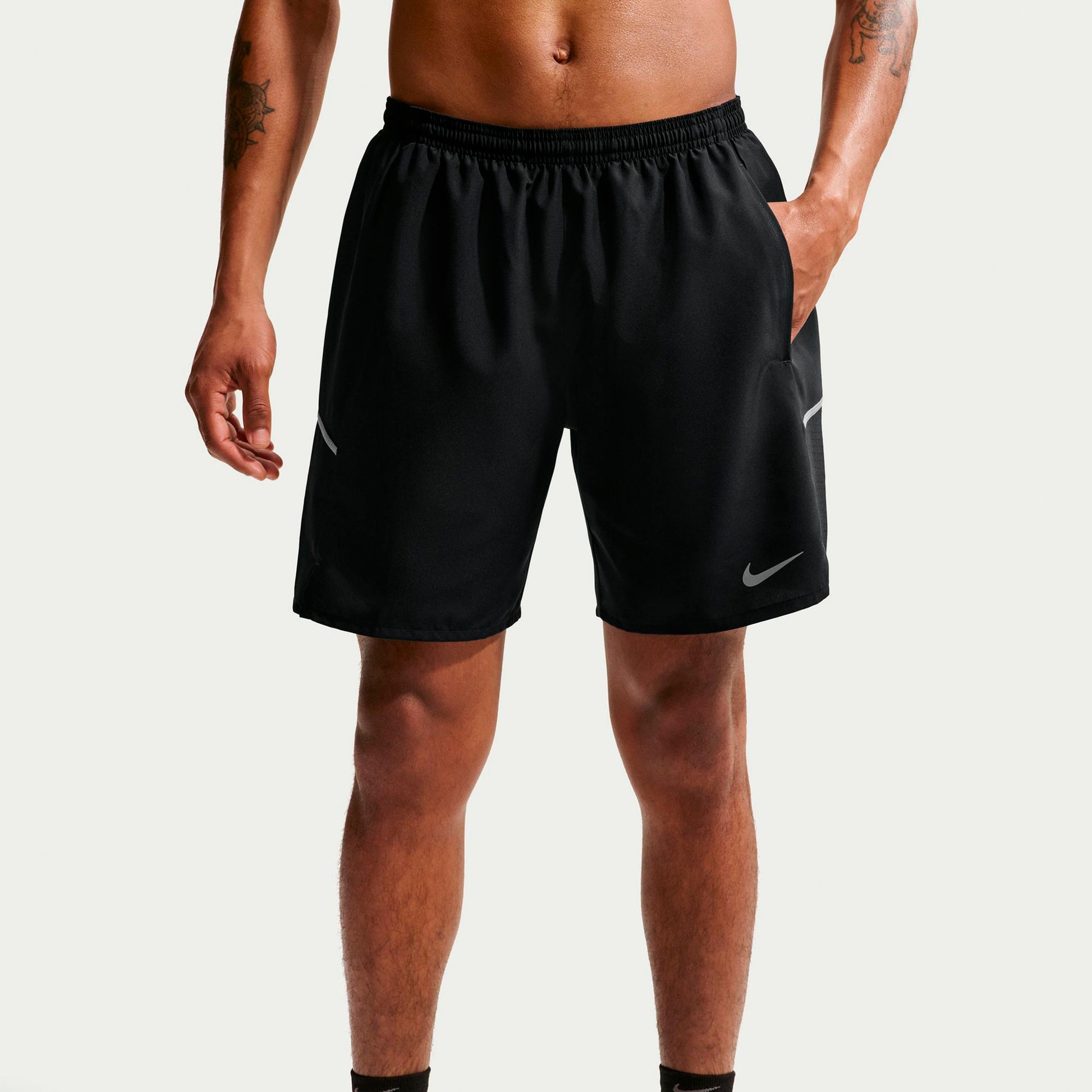 Nike Miler 7in  Løbeshorts Herrer - sort, sølv