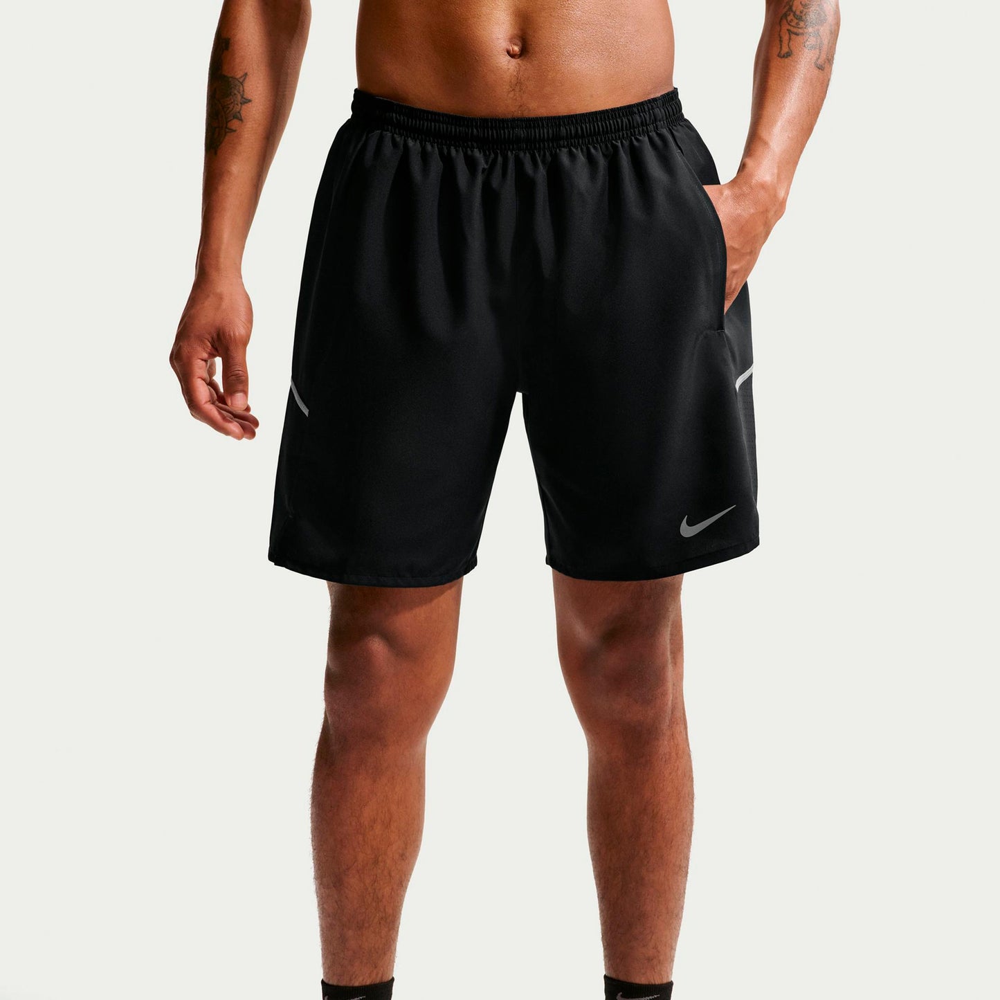 Nike Miler 7in  Løbeshorts Herrer - sort, sølv