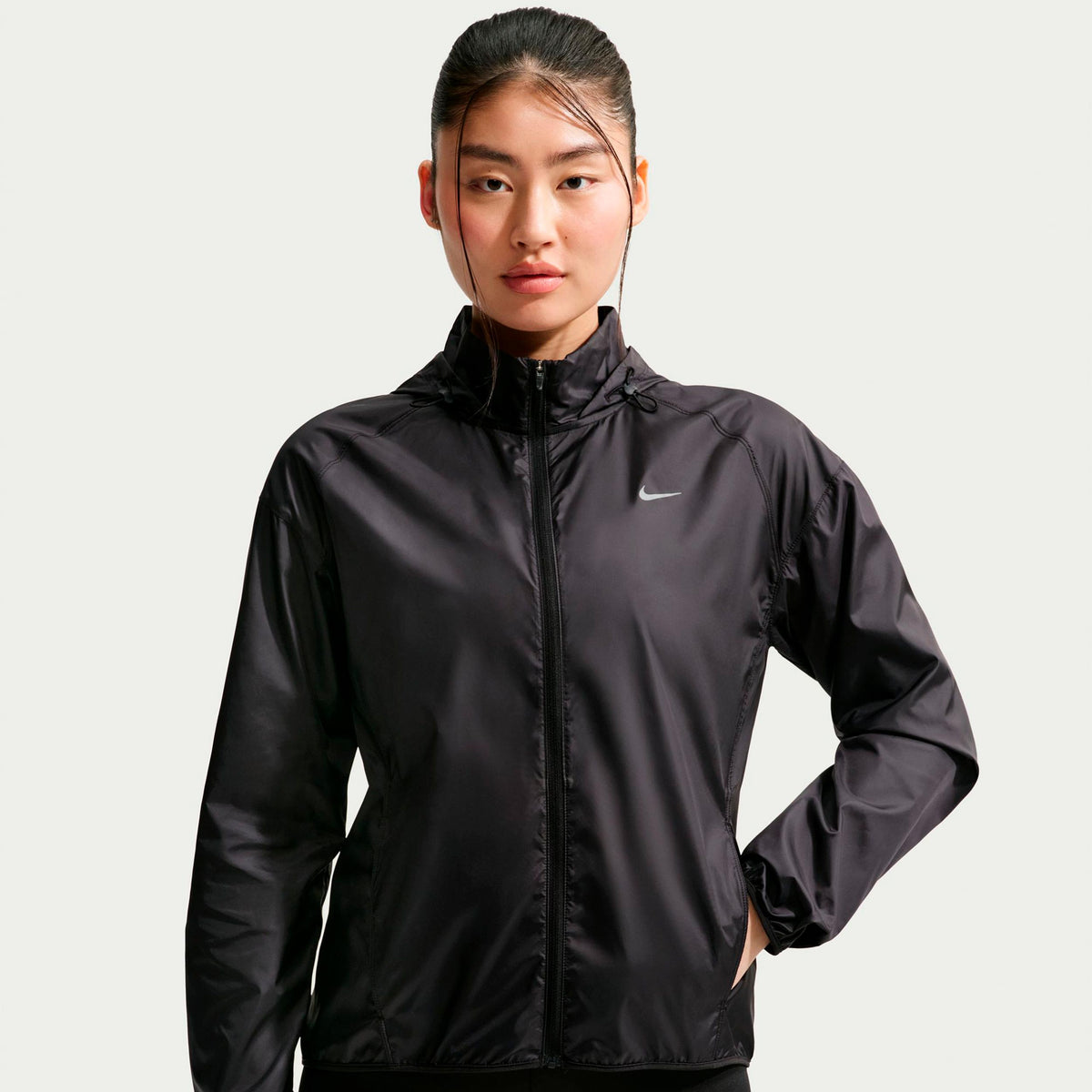 Nike Tempo  Løbejakke Damer - sort, sølv