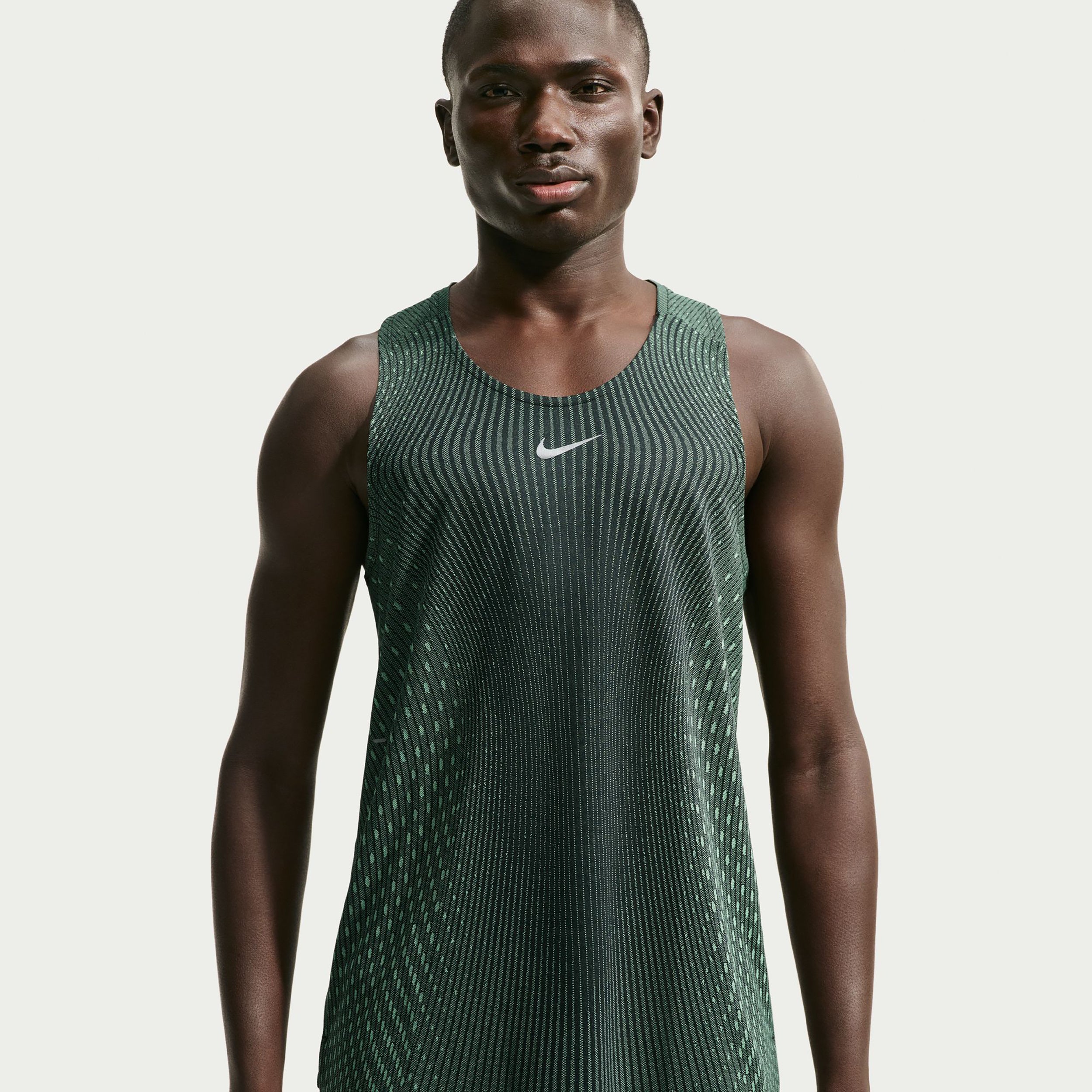 Nike Stride  Løbetrøje Herrer - oliven, sølv