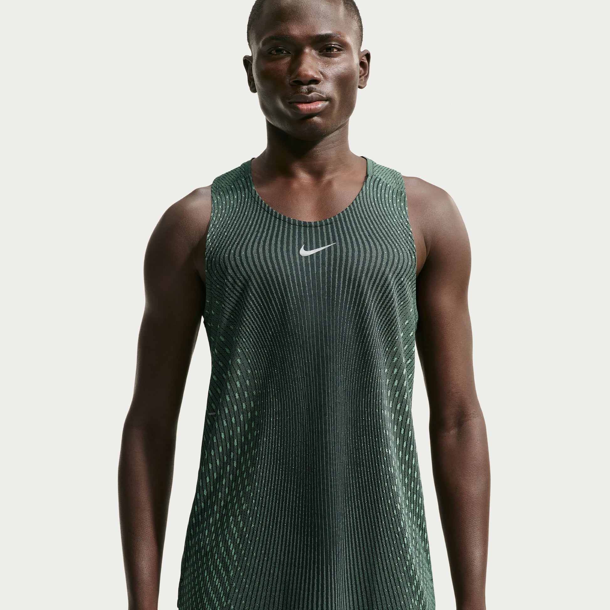 Nike Stride  Løbetrøje Herrer - oliven, sølv