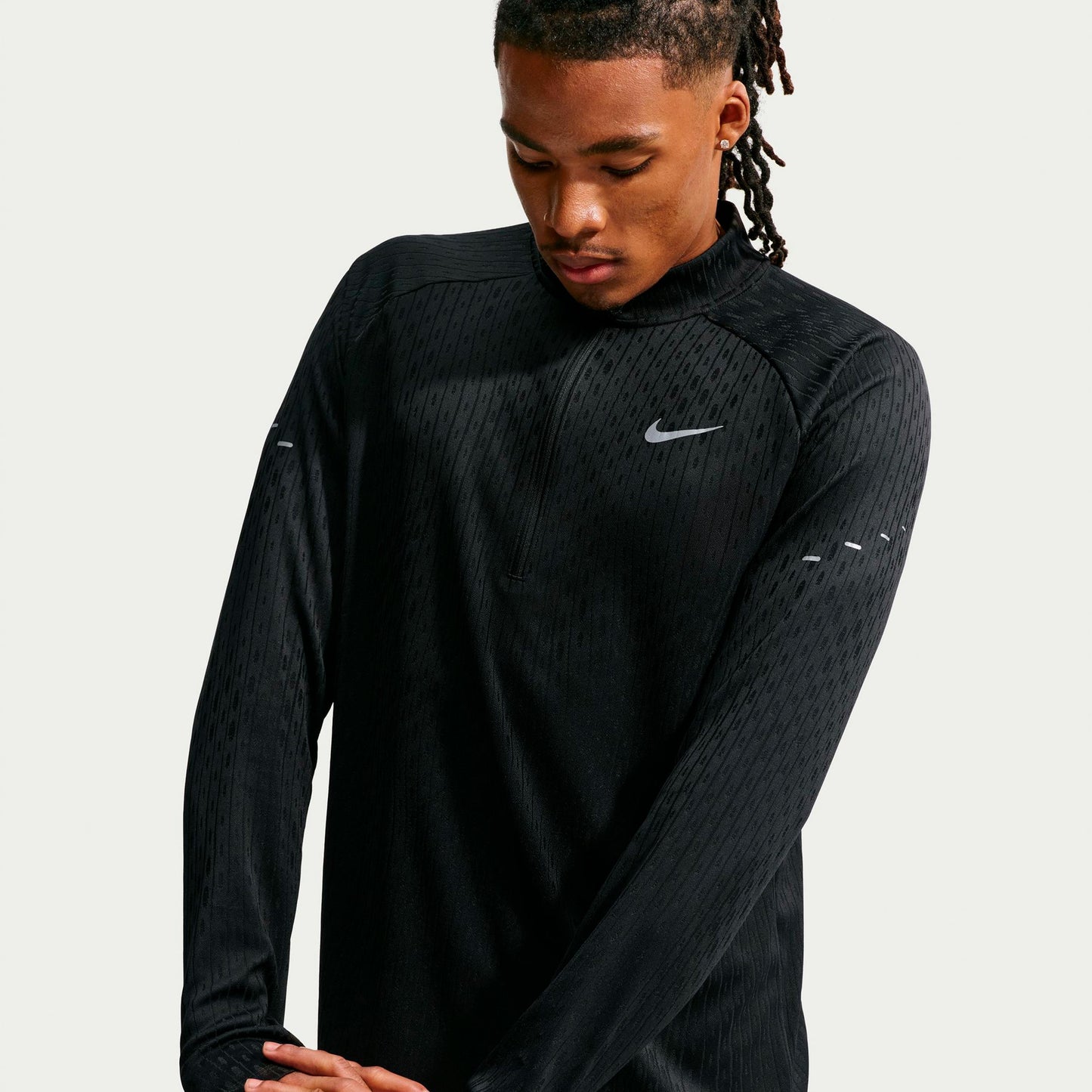 Nike Stride  Løbetrøje Herrer - sort, sølv