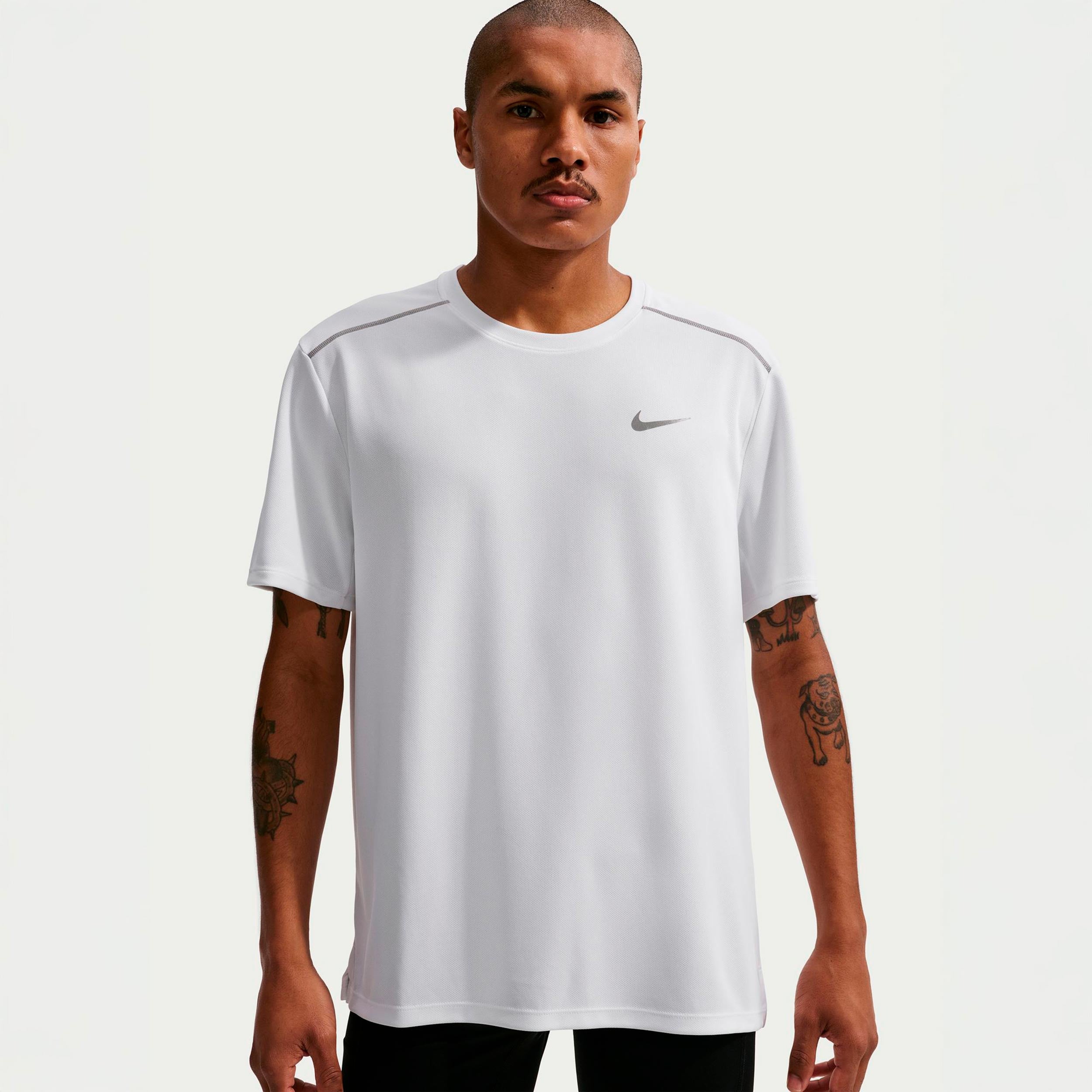 Nike Miler  Løbetrøje Herrer - hvid, sølv