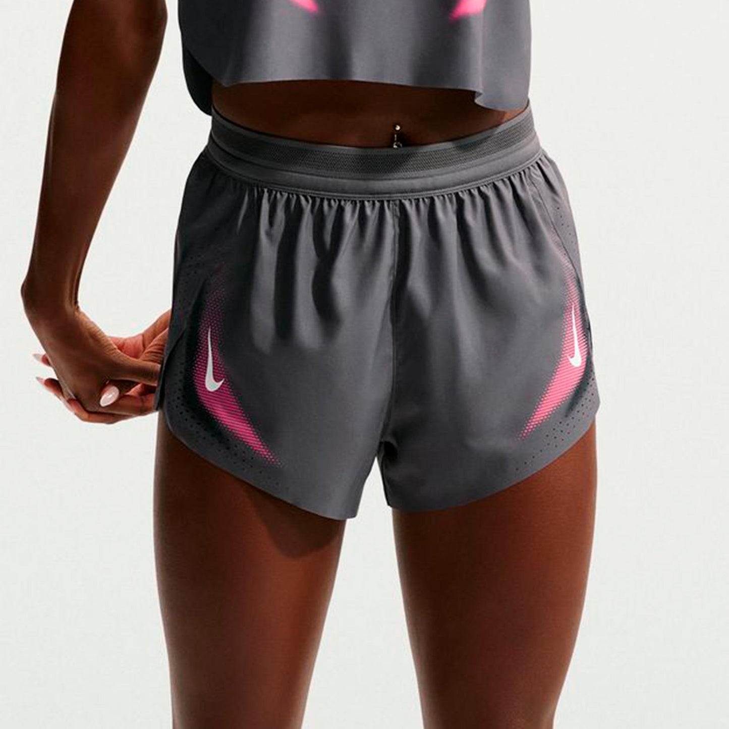 Nike AeroSwift  Løbeshorts Damer - grå, hvid