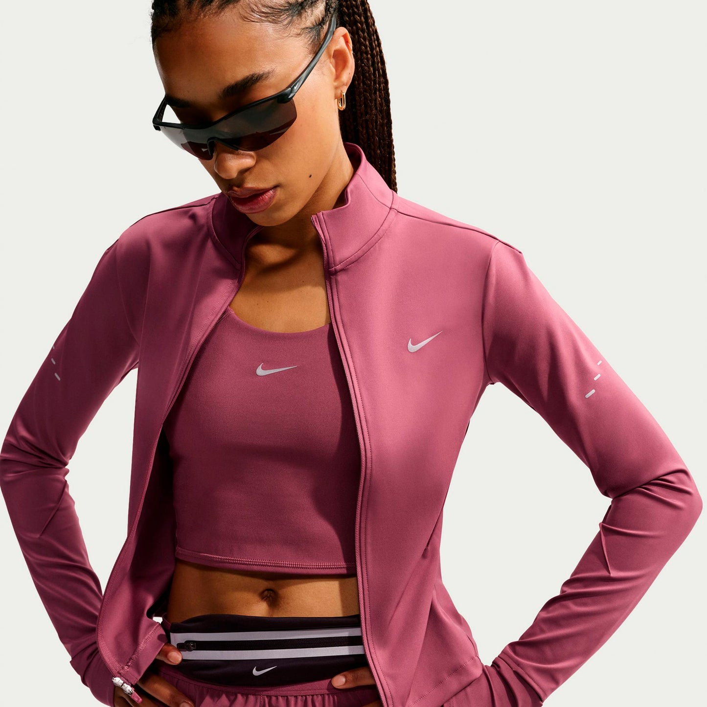 Nike Swift  Løbejakke Damer - mauve, sølv