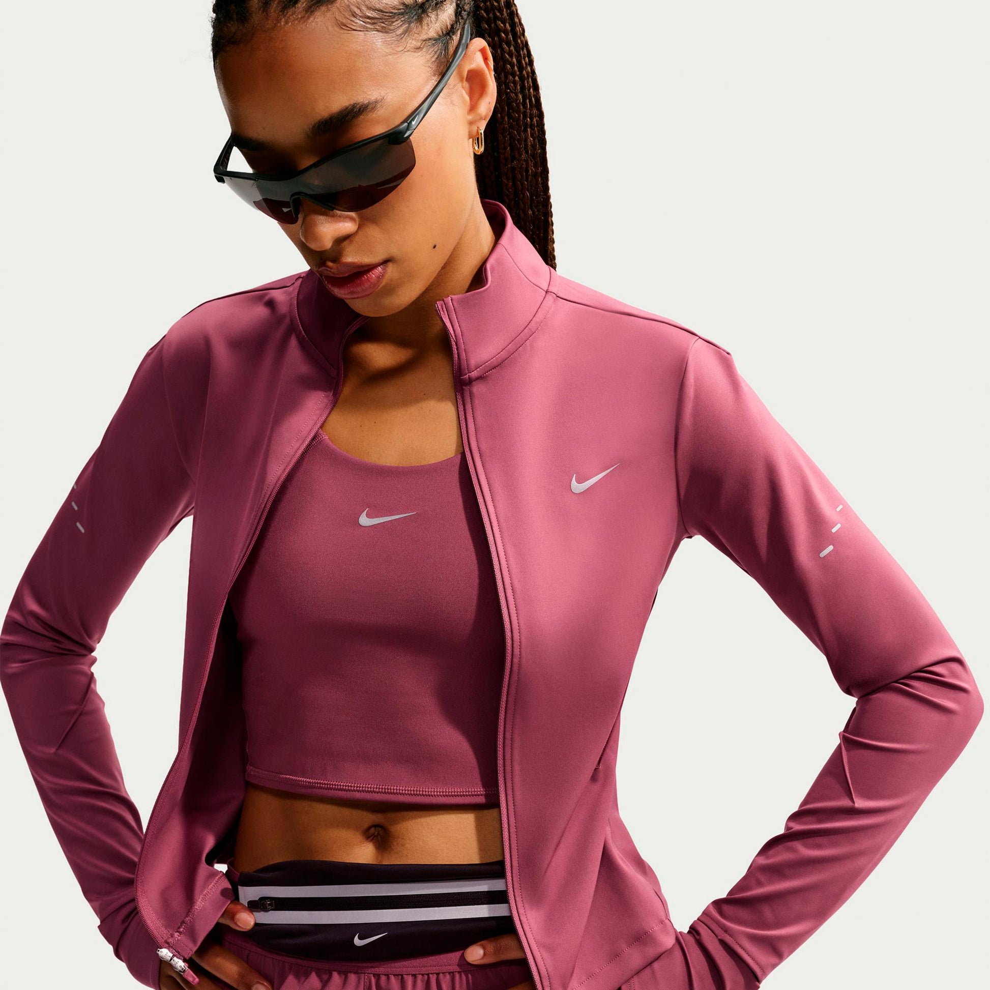 Nike Swift  Løbejakke Damer - mauve, sølv