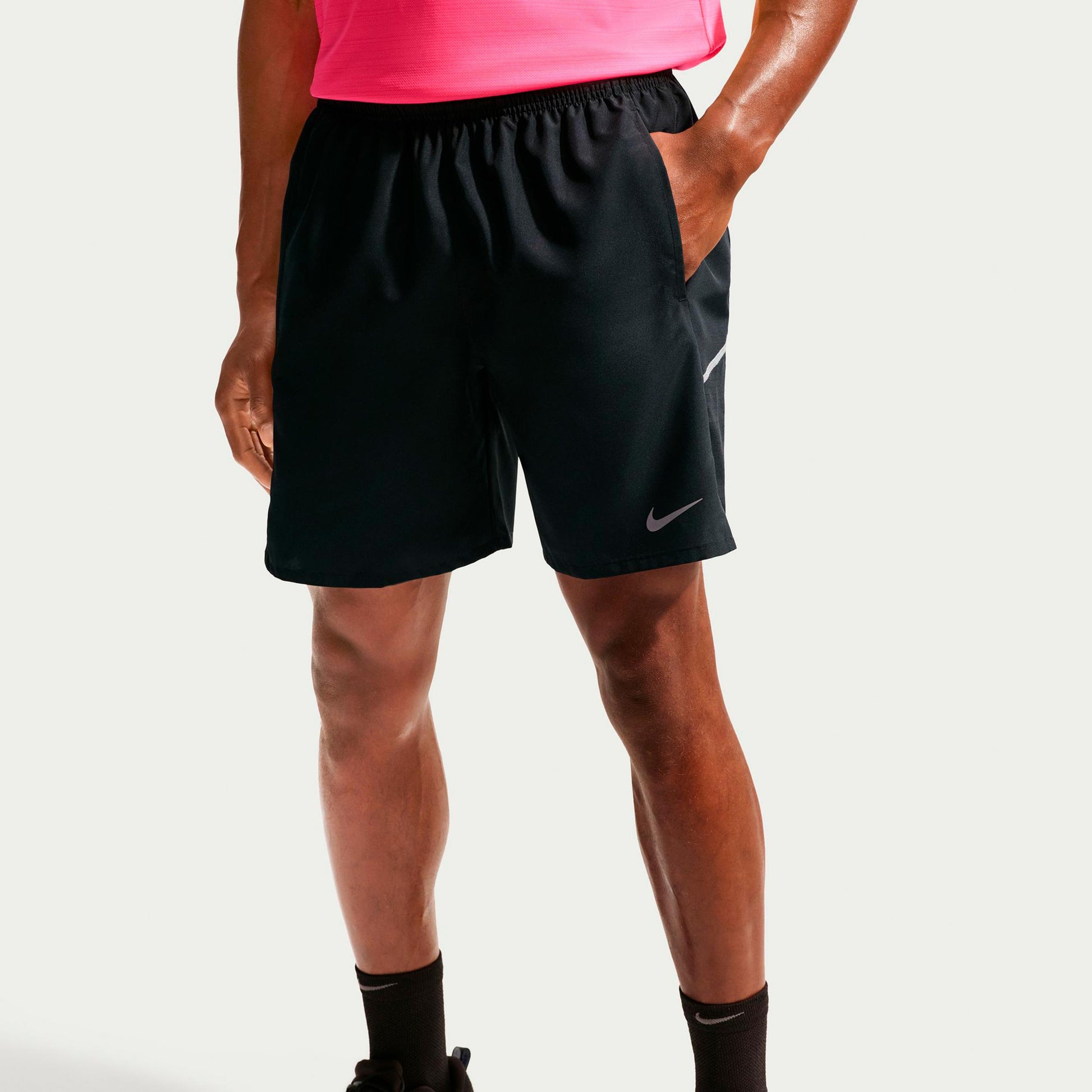 Nike Miler 5in  Løbeshorts Herrer - sort, sølv