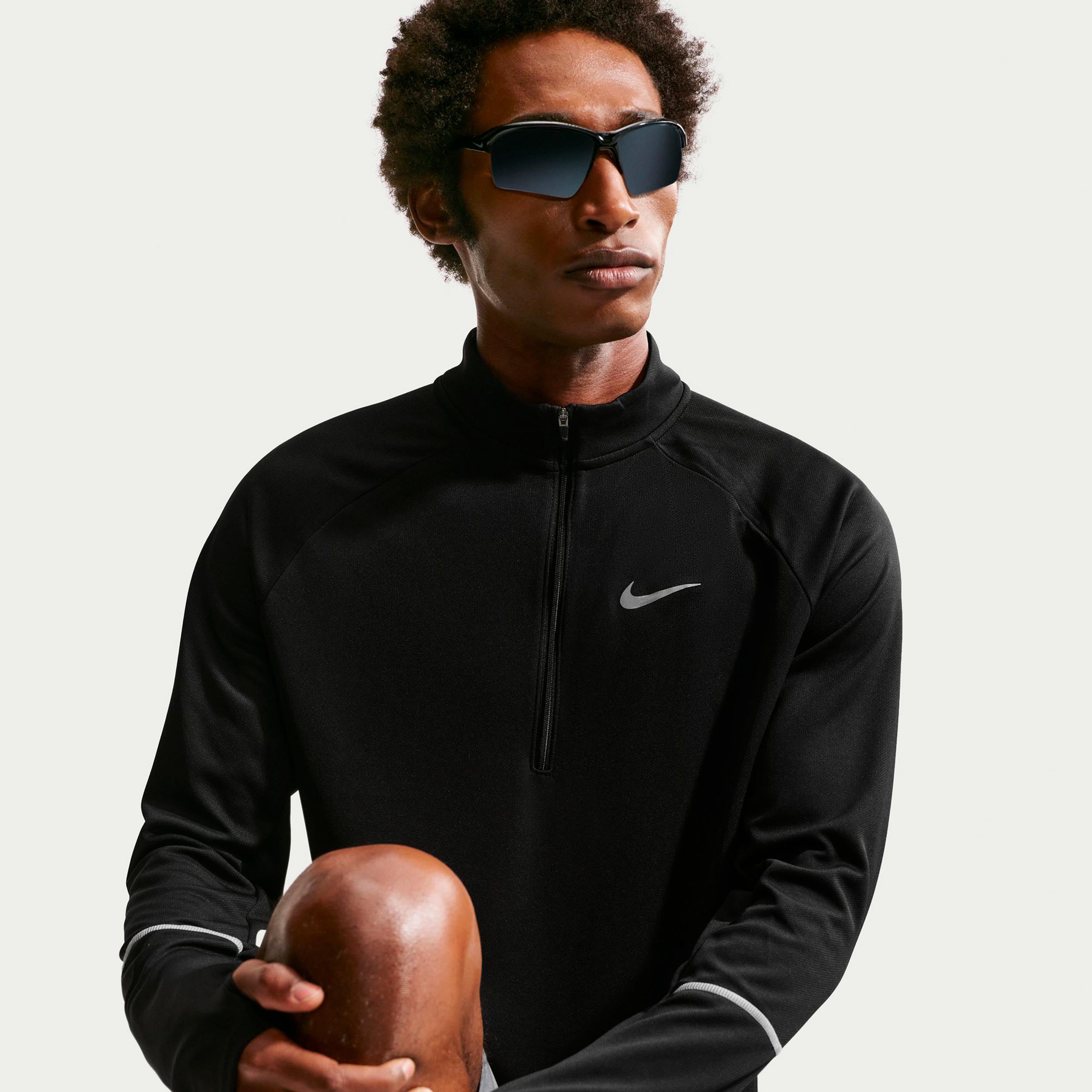 Nike Miler  Løbetrøje Herrer - sort, sølv