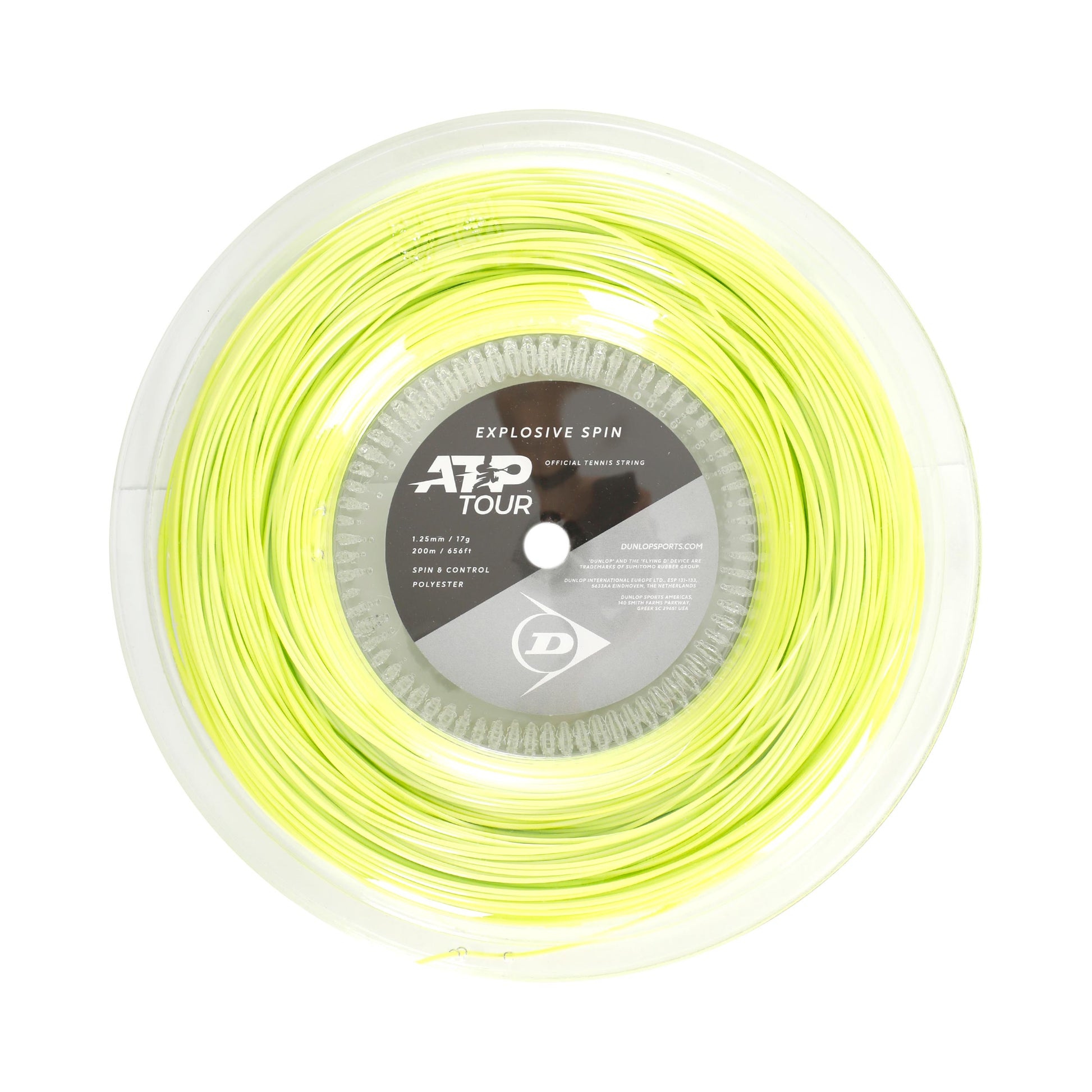 Dunlop Explosive Spin Strenge, rulle 200m - gul