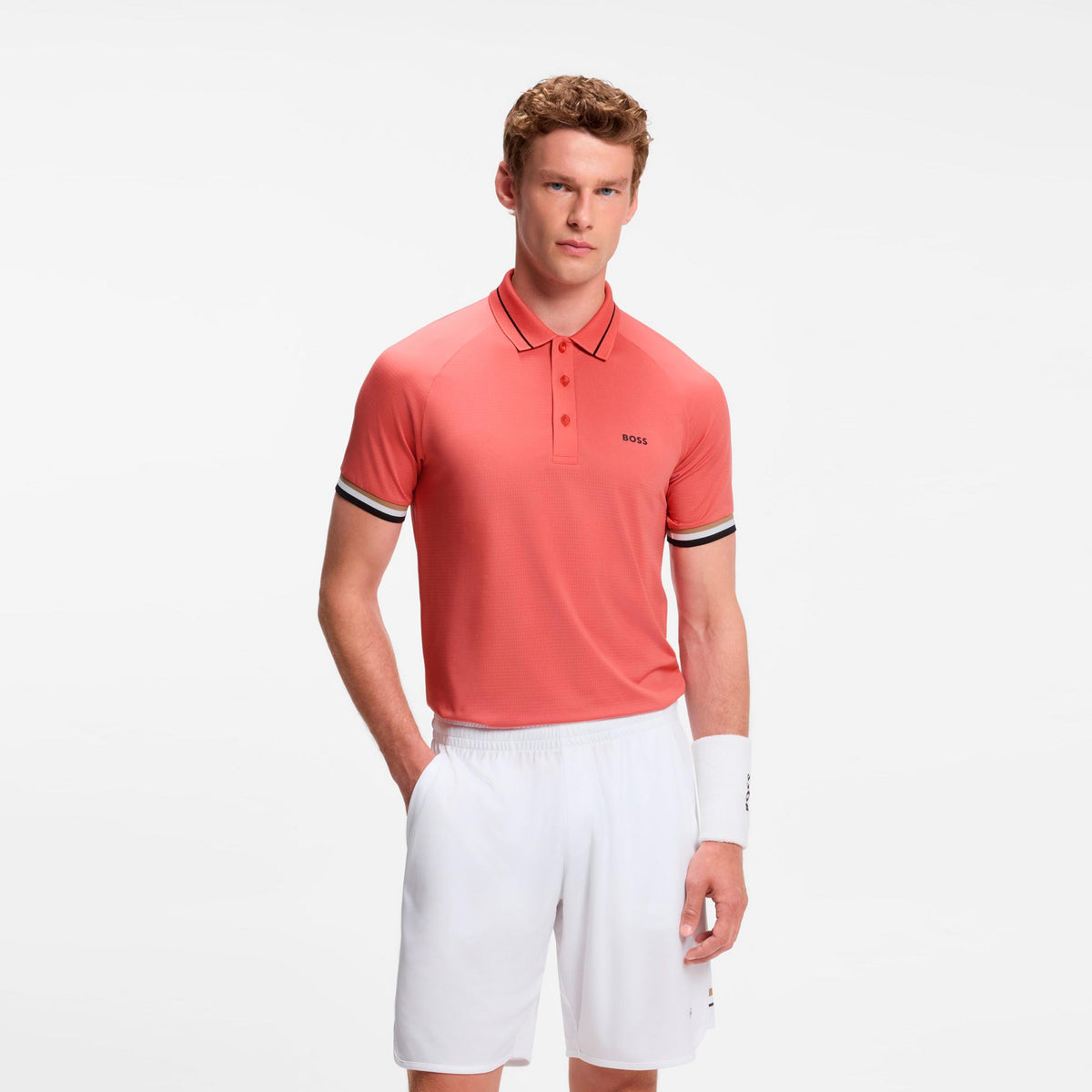 BOSS Court Polo Herrer - gammel lyserød