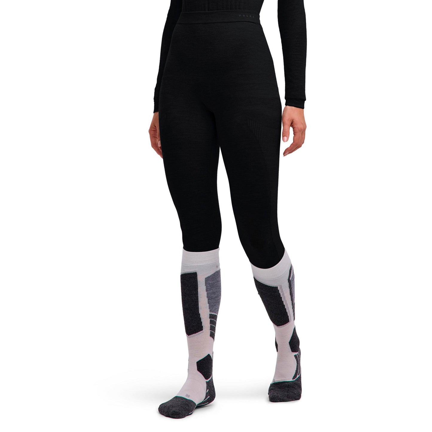 Falke Wool Tech Light 3/4  Stramme løbebukser Damer - sort