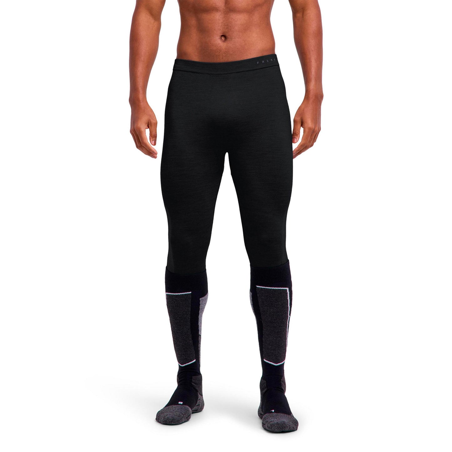 Falke Wool Tech Light 3/4  Stramme løbebukser Herrer - sort