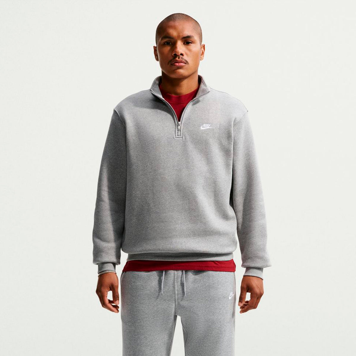 Nike 1/2-Zip Fleece Sweatshirt Herrer - grå