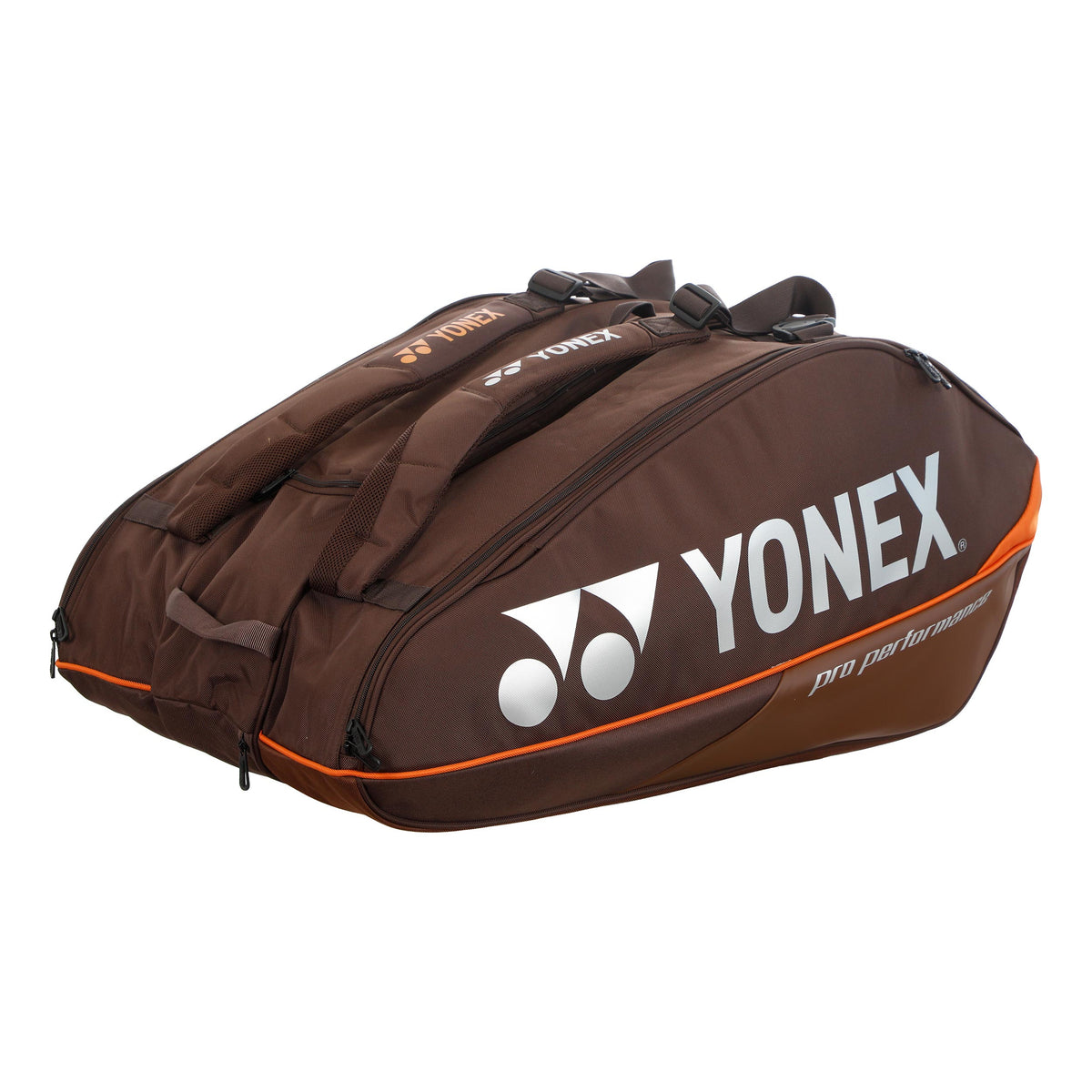 Yonex Pro Racquet Bag Espresso Brown Ketchertaske 12 - brun, orange