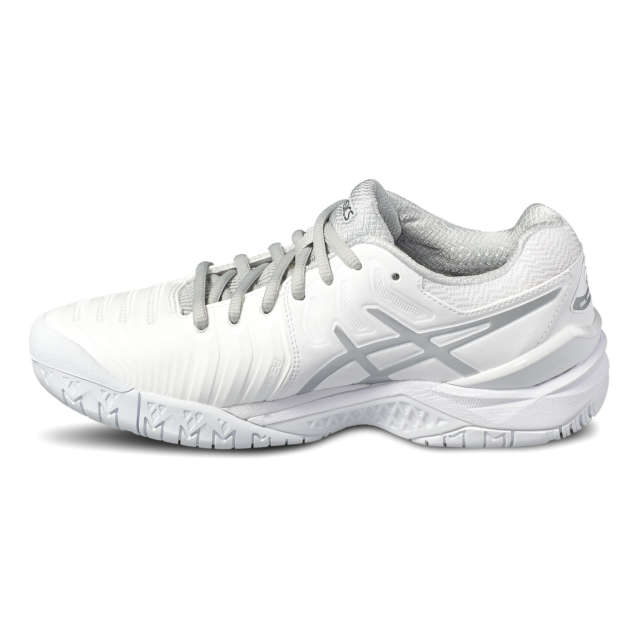 Asics Gel Resolution 7 Allcourt sko Damer Hvid, Sølv køb Asics Gel Resolution 7 Allcourt sko Damer Hvid, Sølv køb