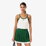 Lacoste Tøj Lacoste Tanktop Damer-Hvid,Mørkegrøn