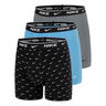 Essential Cotton Stretch Boxer Brief Boksershorts - Pakke med 3 Herrer-sort, gr&aring;