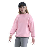 Nike Tøj Nike Club Fleece Oversized Crew Sweatshirt Pige-Rosa
