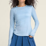 Wilson Shirt, lang&aelig;rmet Wilson W All Day Long Sleeve Shirt, lang&aelig;rmet -bl&aring;