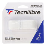 Tecnifibre <b>b</b>asisgrebsbånd Tecnifibre Wax Feel Grip Pakke Med 1-Hvid