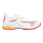 Mizuno Tennissko Mizuno Wave Exceed Tour 6 Grusbanesko Damer-Hvid,Koral