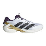 adidas Tennissko adidas Adizero Ubersonic 5 Allcourt-sko Herrer-Hvid Aluminium,Guld