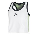 HEAD Tøj HEAD Play Crop Tanktop Damer-Hvid,Mørkeblå