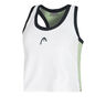 Play Crop Tanktop Damer-Hvid,Mørkeblå