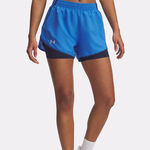 Under Armour T&oslash;j Under Armour Fly By 2in1 L&oslash;beshorts Damer-Bl&aring;,M&oslash;rkebl&aring;