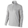 Element Half-Zip Running Shirt, lang&aelig;rmet Damer - lysegr&aring;, s&oslash;lv