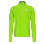 BIDI BADU Tøj BIDI BADU Zac Tech Half Zip Shirt,Langærmet Herrer-Neongrøn,Hvid