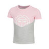 Mandisa Lifestyle T-shirt Pige - rosa, lysegr&aring;