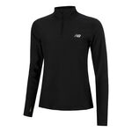 New Balance Tøj New Balance Space Dye Quarter Zip Shirt,Langærmet Damer-Sort