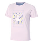 Quiet Please Tøj Quiet Please Mind Swirl Court T-shirt Damer-Syren,Flerfarvet