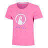 Trainings T-shirt Damer - pink, hvid