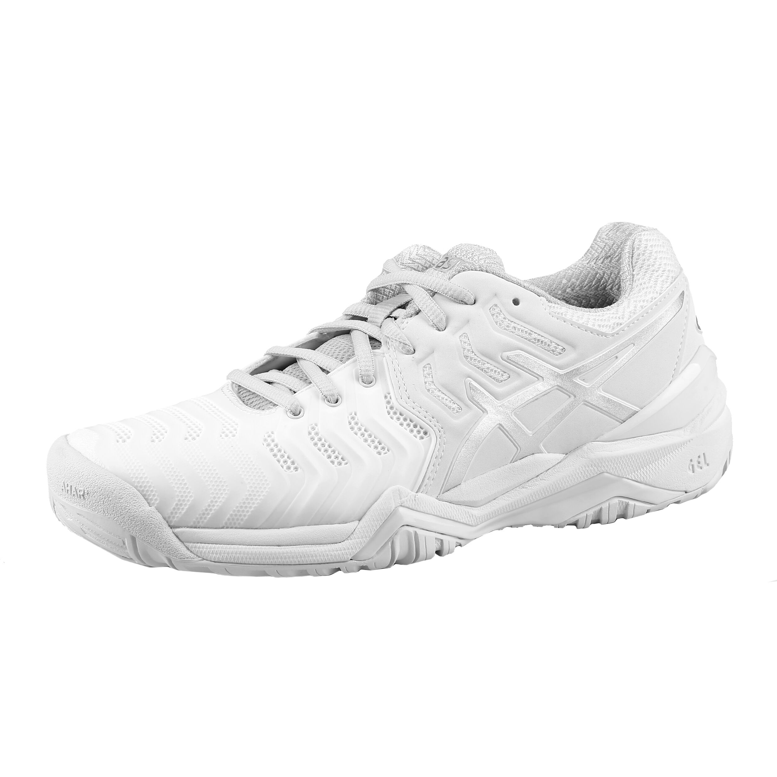 Asics Gel Resolution 7 Allcourt sko Damer Hvid, Sølv køb Asics Gel Resolution 7 Allcourt sko Damer Hvid, Sølv køb