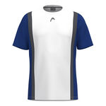 HEAD Tøj HEAD Club 25 Tech T-shirt Herrer-Hvid,Mørkeblå