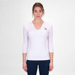 BIDI BADU Tøj BIDI BADU Crew V-Neck Shirt,Langærmet Damer-Hvid