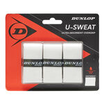 Dunlop Overgrips Dunlop U-Sweat Pakke Med 3-Hvid