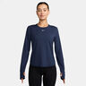 One Classic Dri-FIT Shirt, langærmet Damer - mørkeblå, hvid