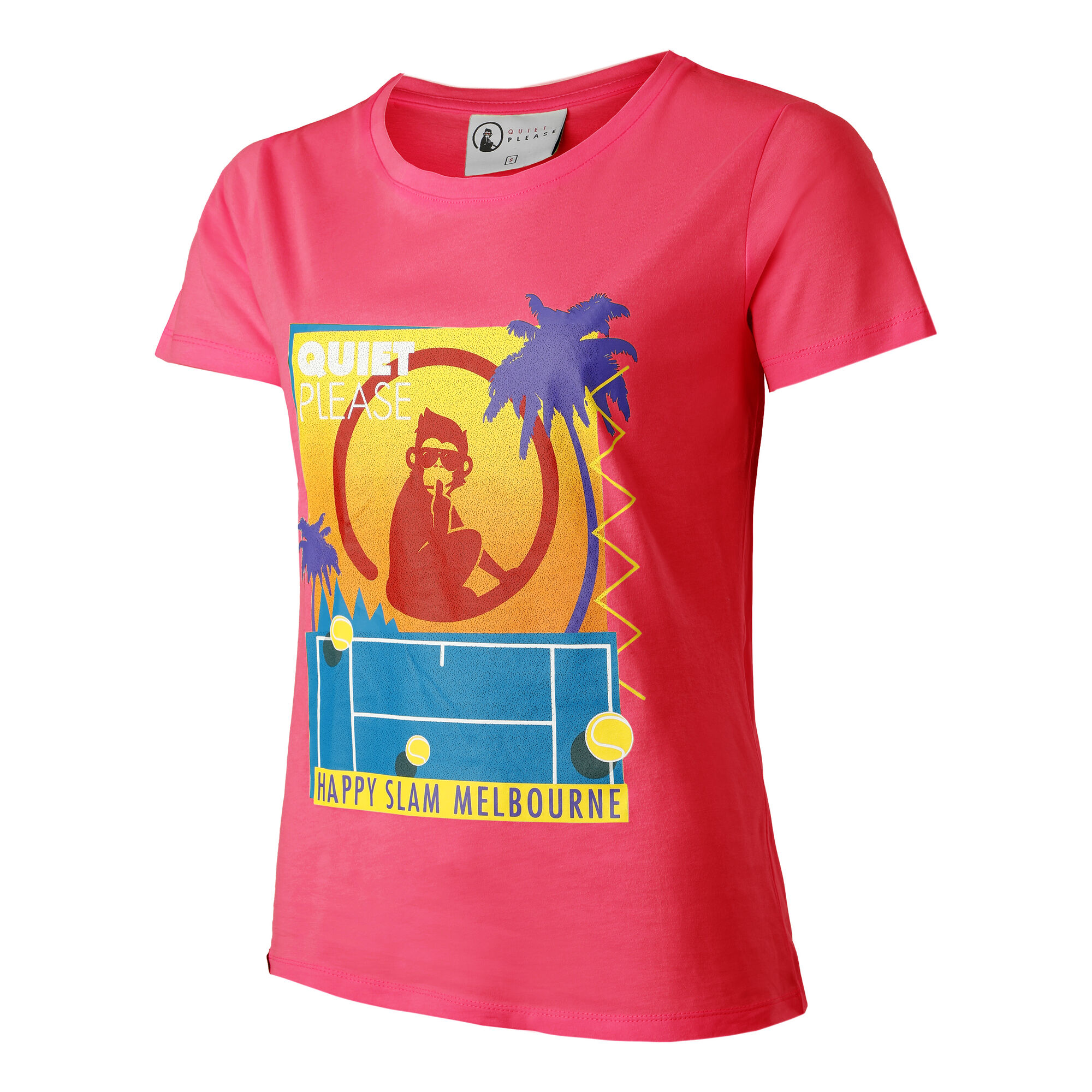 Hold sammen med Nat Tårer Quiet Please Happy Slam T-shirt Damer - Pink, Flerfarvet køb online |  Tennis-Point