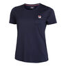 Leonie T-shirt Damer-Mørkeblå,Hvid