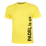 Padel-Point T&oslash;j Padel-Point Padel Is Us T-shirt Herrer-Gul,Sort