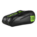 Wilson Tennistasker Wilson Elite 15 Pack SMU Black/ Wild Lime