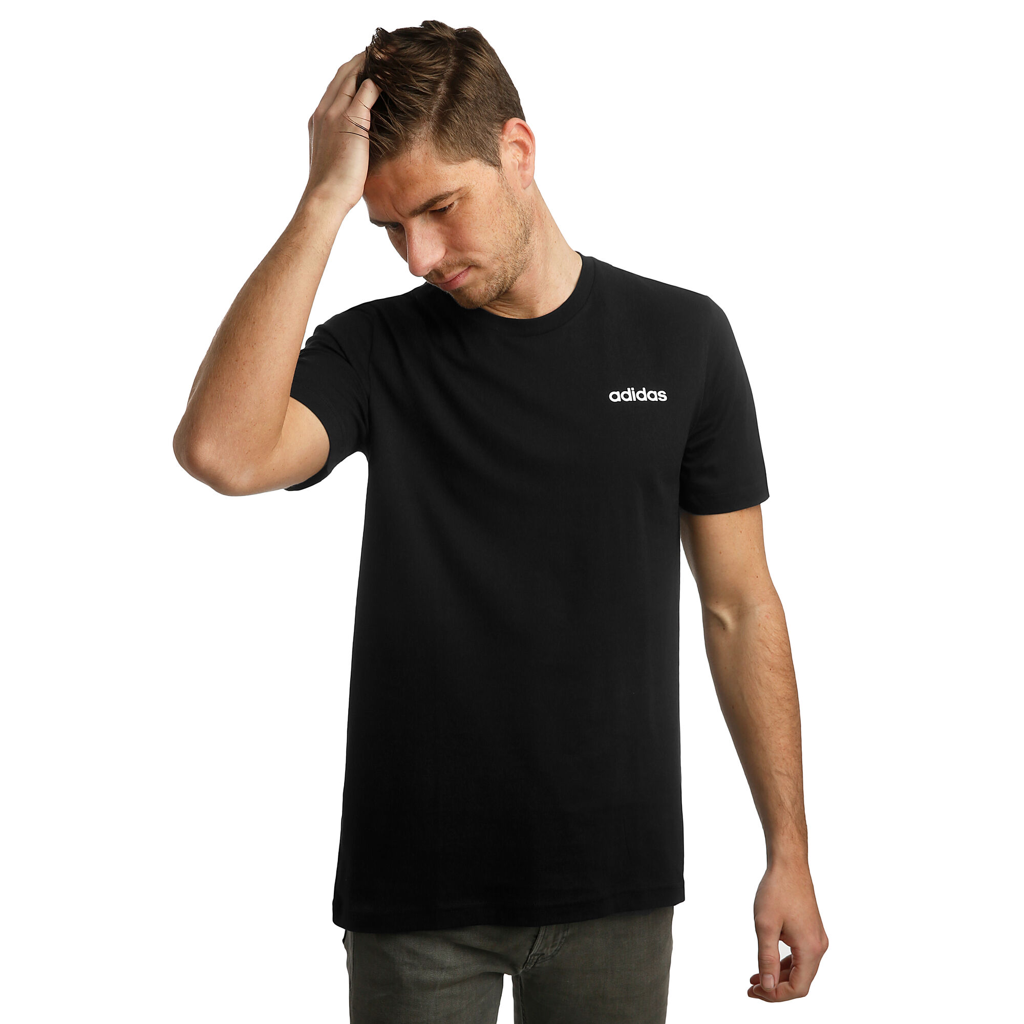 adidas Essentials Plain T-shirt Herrer - Sort, Hvid online | Tennis-Point