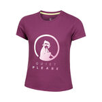 Quiet Please Tøj Quiet Please Baseline Logo T-shirt Pige-Berry,Pink