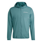 adidas Tøj adidas Terrex XPR Wind Fleece Løbejakke Herrer-Mørkegrøn